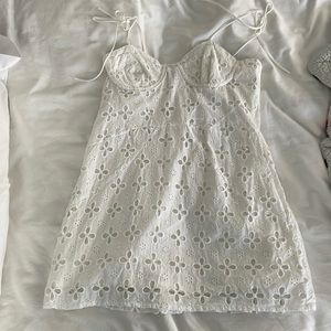 Cute white corset top dress